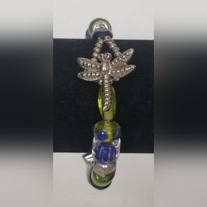 Murano Lampwork Hand Painted Beaded Bracelet